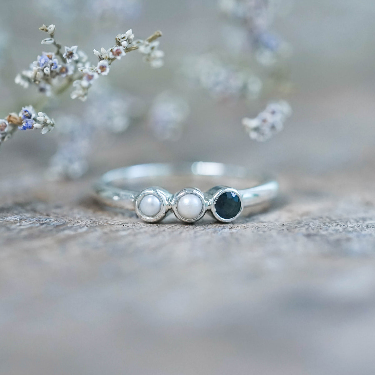 Pearl and Sapphire Ring