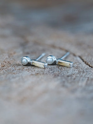 Pearl and Citrine Stud Earrings