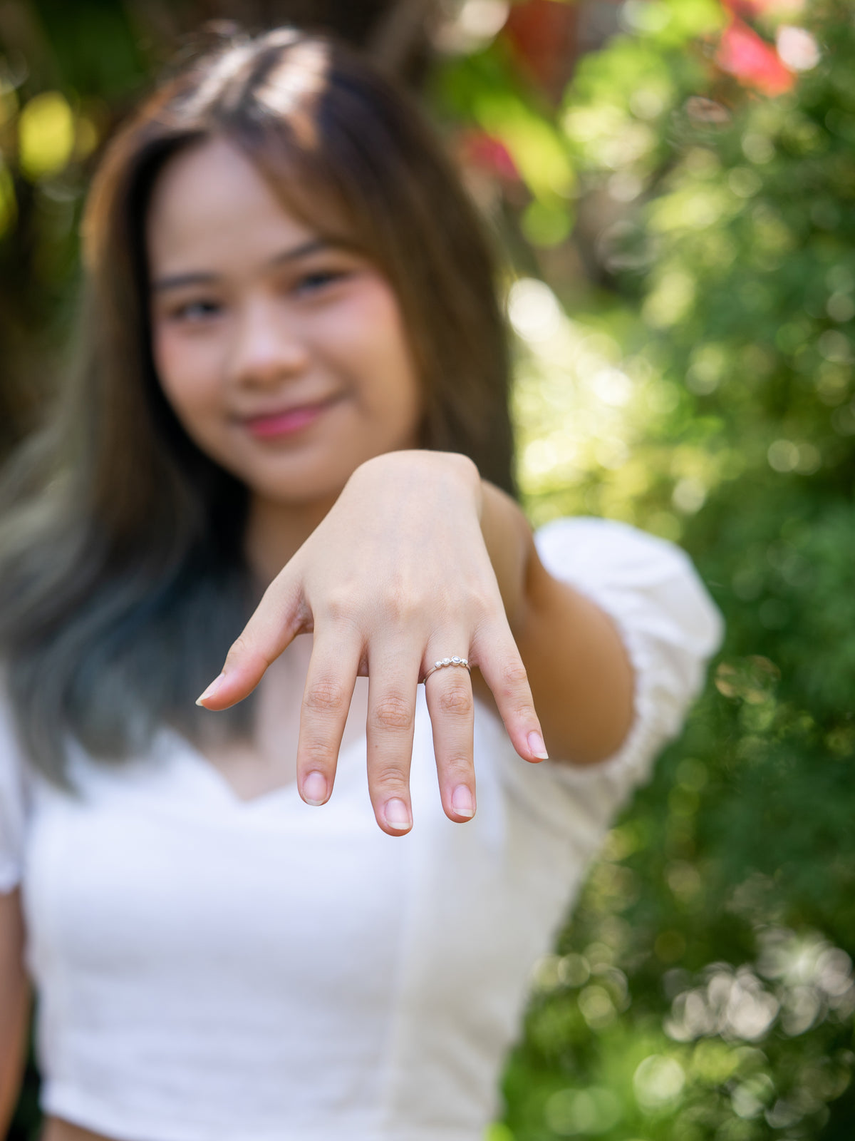 Pearl and Diamond Ring in Silver - Gardens of the Sun | Ethical Jewelry
