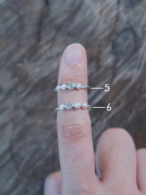 Pearl and Diamond Ring in Silver - Gardens of the Sun | Ethical Jewelry
