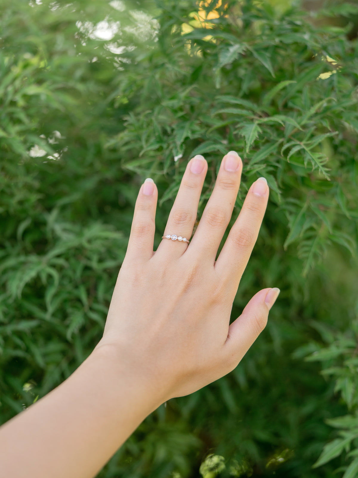 Pearl and Diamond Ring in Silver - Ethical Engagement Ring by Gardens of the Sun | Ethical Jewelry