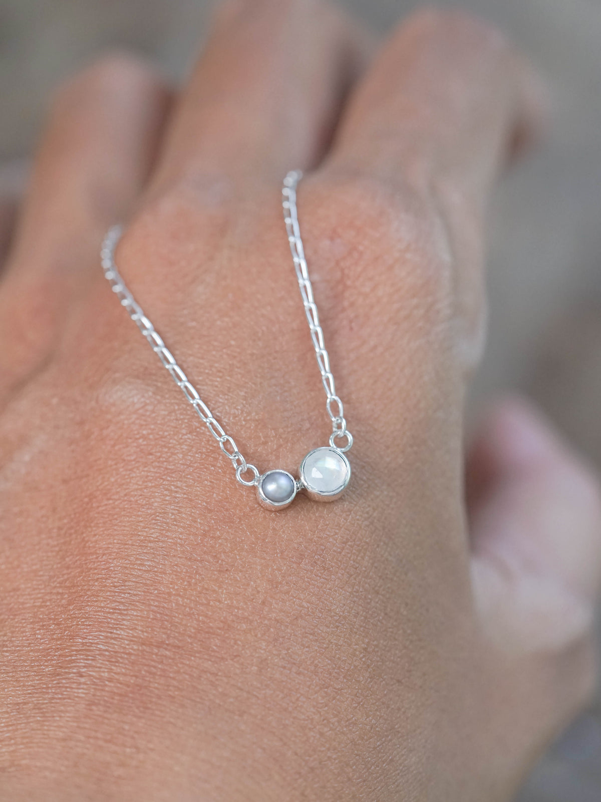 Pearl and Moonstone Necklace