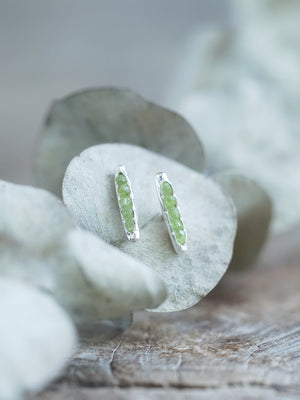 Peridot Earrings with Hidden Gems - Gardens of the Sun | Ethical Jewelry