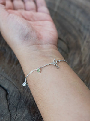 Peridot Charm Bracelet