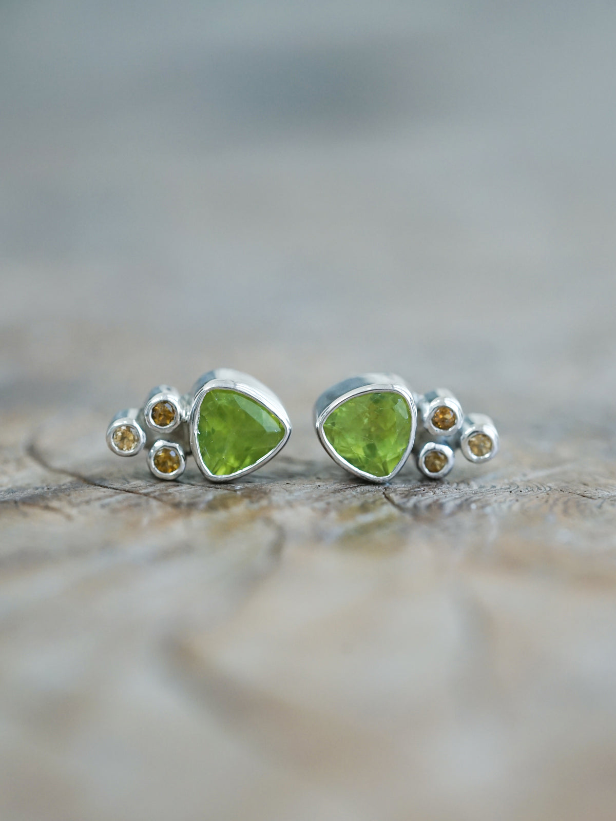 Peridot and Tourmaline Earrings