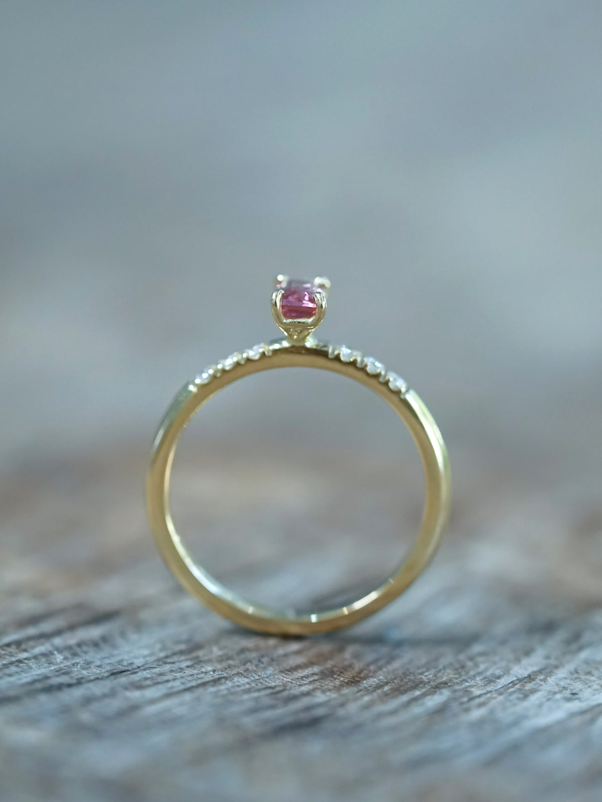 Pink Tourmaline Ring in Ethical Gold - Gardens of the Sun | Ethical Jewelry