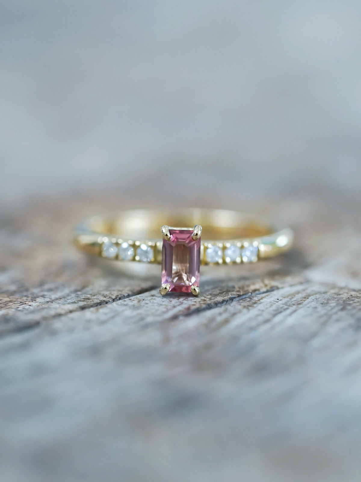 Pink Tourmaline Ring in Ethical Gold - Gardens of the Sun | Ethical Jewelry