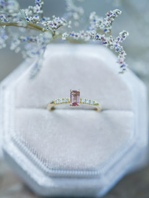 Pink Tourmaline Ring in Ethical Gold - Gardens of the Sun | Ethical Jewelry