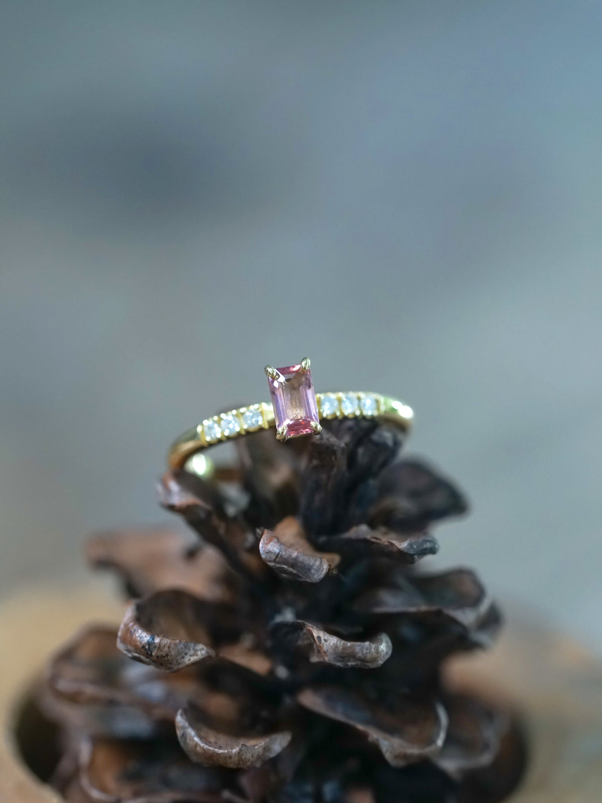 Pink Tourmaline Ring in Ethical Gold - Gardens of the Sun | Ethical Jewelry
