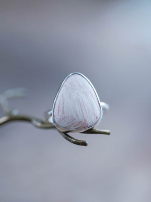 Pink Scolecite Ring in Sterling Silver