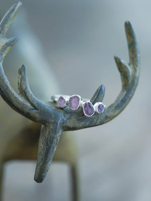 Pink and Purple Four Stone Sapphire Ring