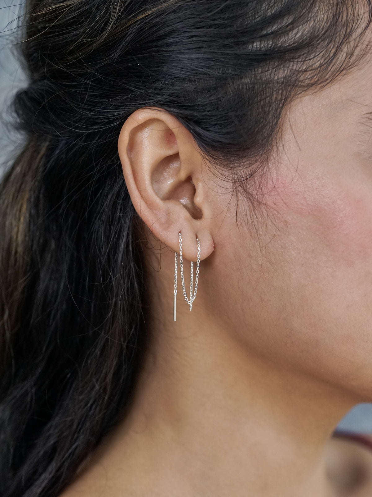 Plain Ear Threaders - Gardens of the Sun | Ethical Jewelry