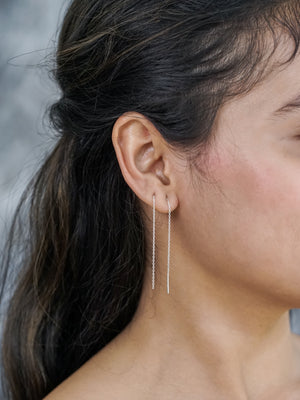 Plain Ear Threaders - Gardens of the Sun | Ethical Jewelry