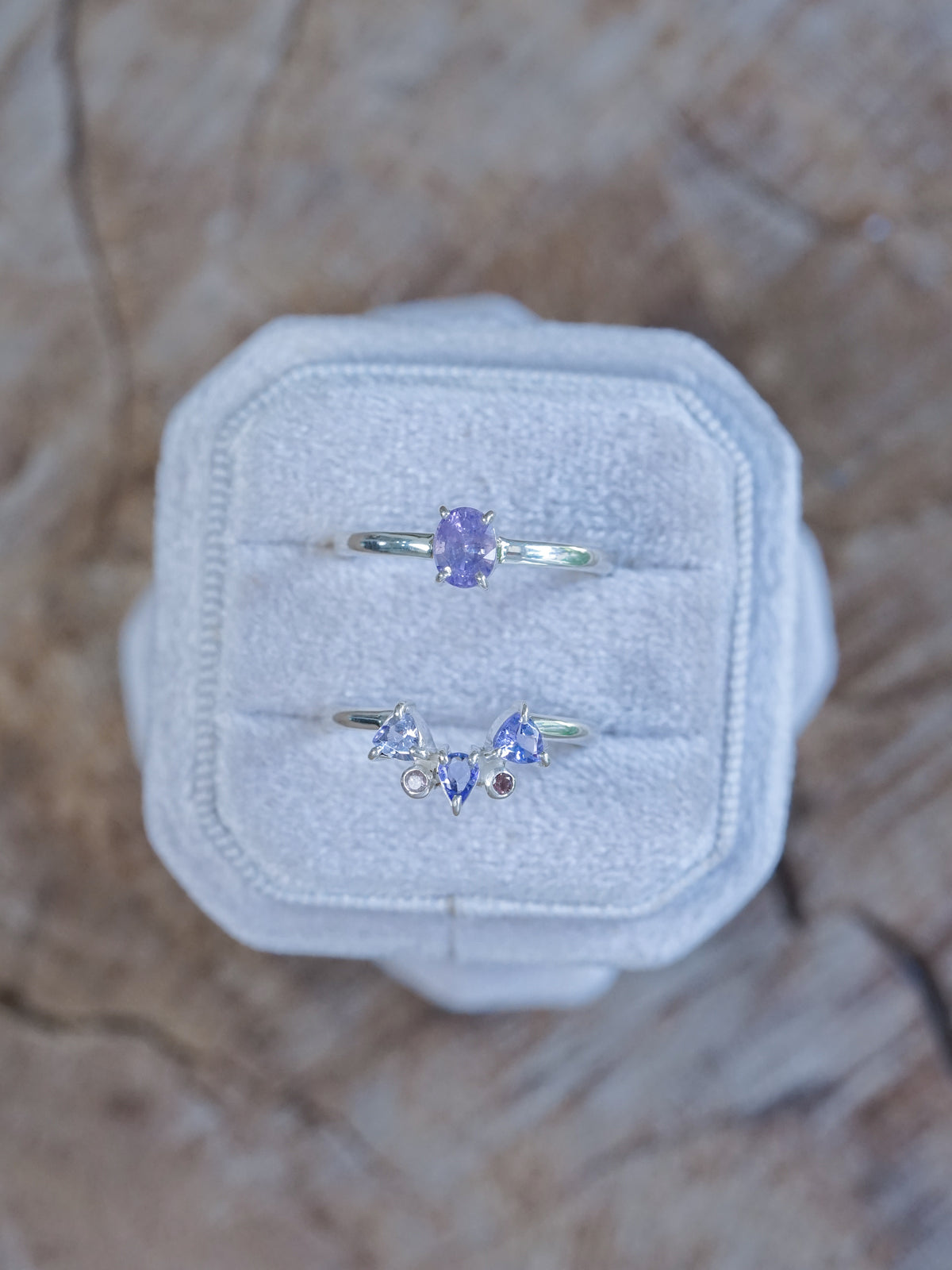 Purple Sapphire Ring Set - Gardens of the Sun | Ethical Jewelry