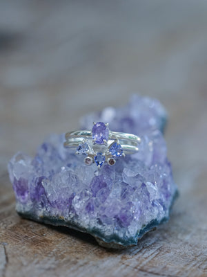 Purple Sapphire Ring Set - Gardens of the Sun | Ethical Jewelry