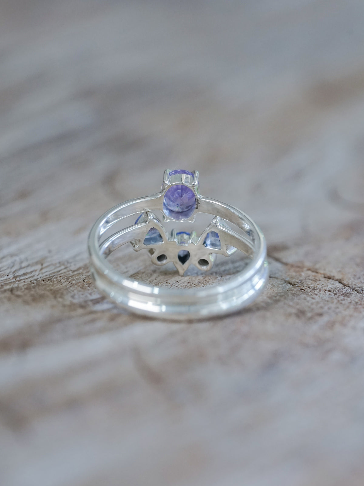 Purple Sapphire Ring Set - Gardens of the Sun | Ethical Jewelry