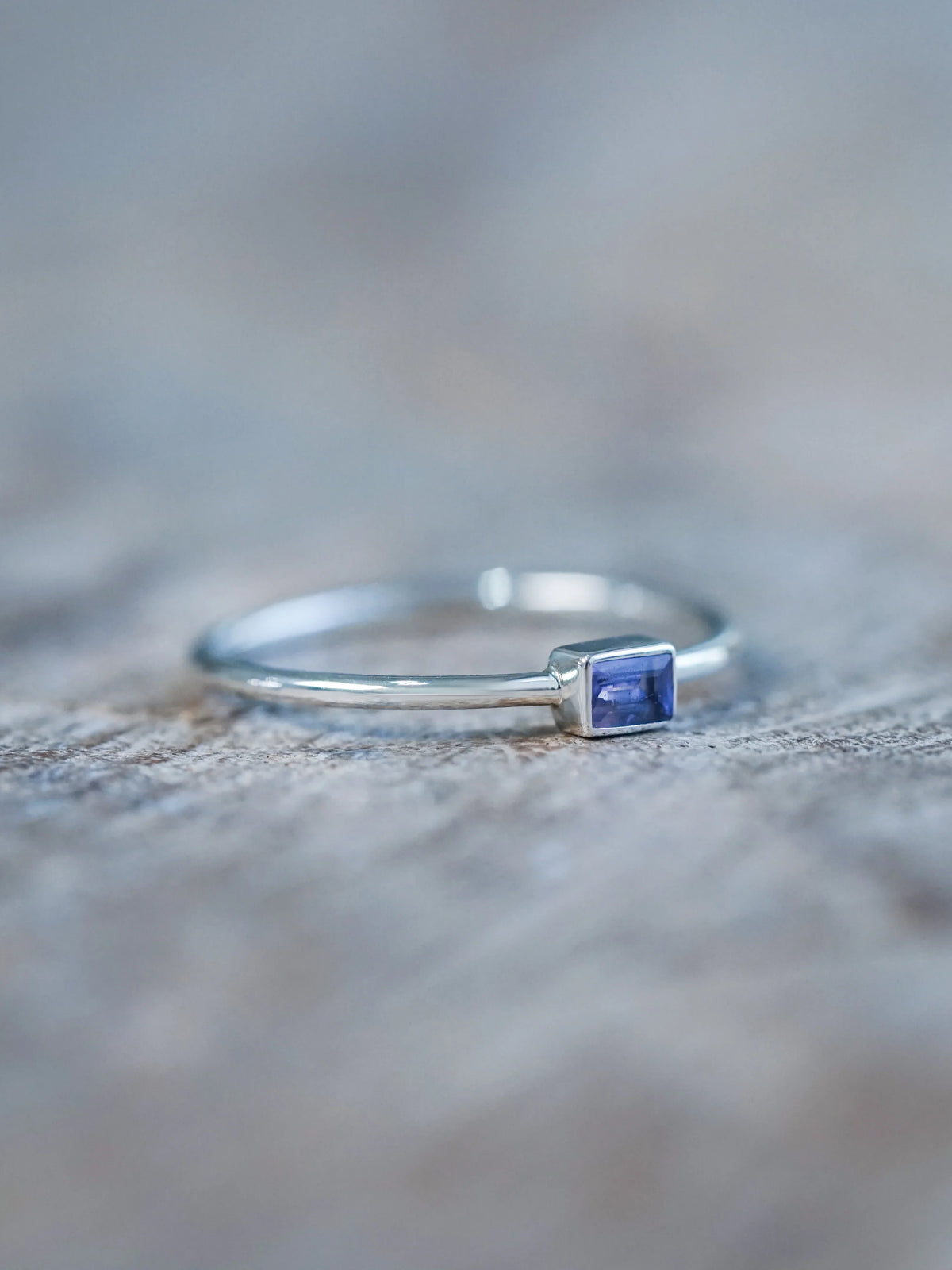 Purple and Peach Sapphire Ring