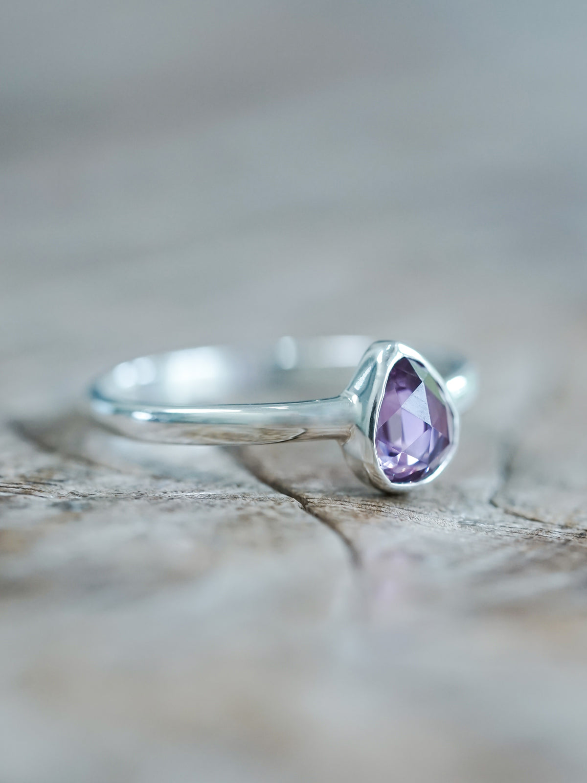 Rose Cut Pink Sapphire Ring - Gardens of the Sun | Ethical Jewelry
