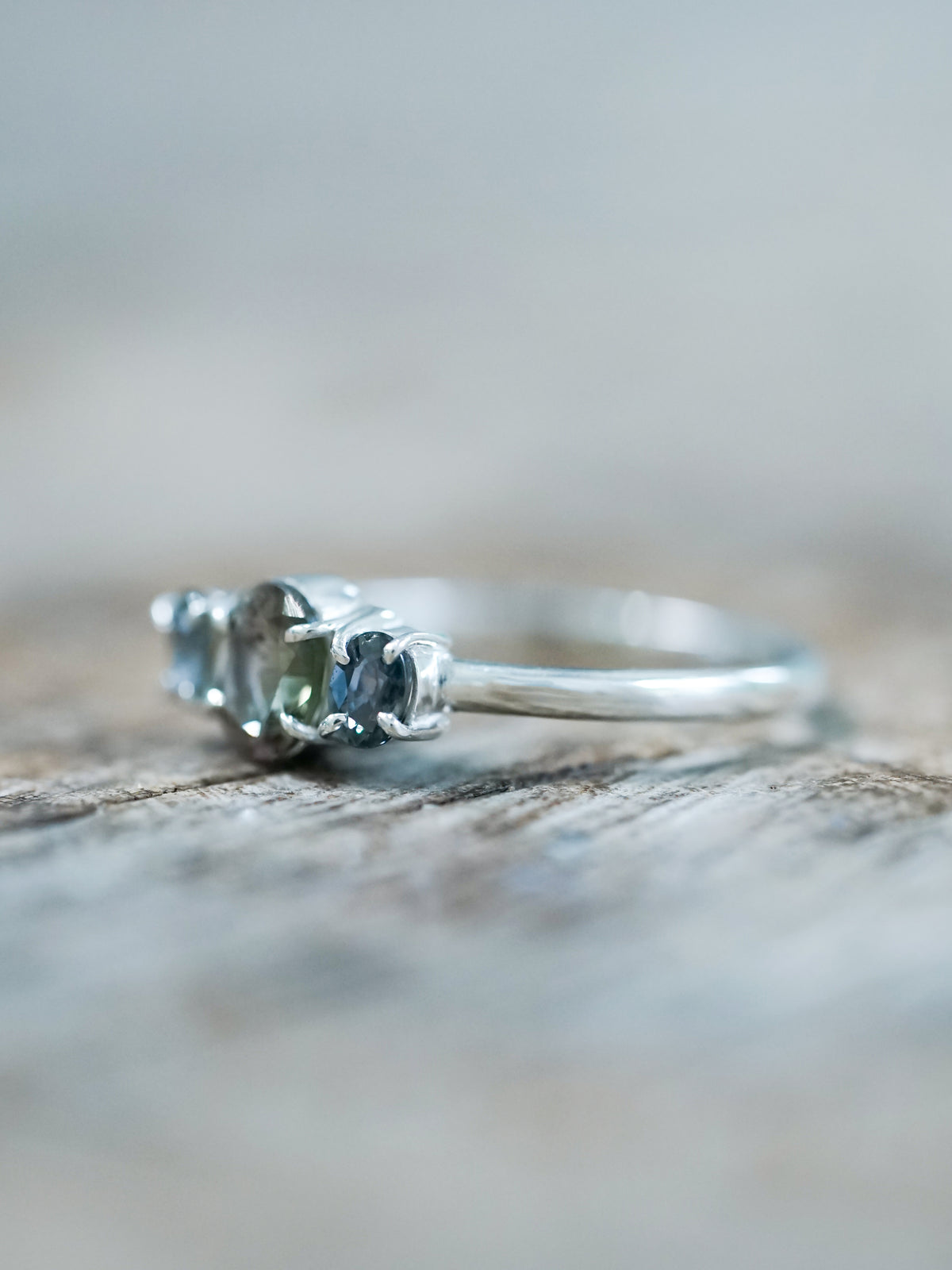 Tourmaline and Sapphire Ring - Gardens of the Sun | Ethical Jewelry