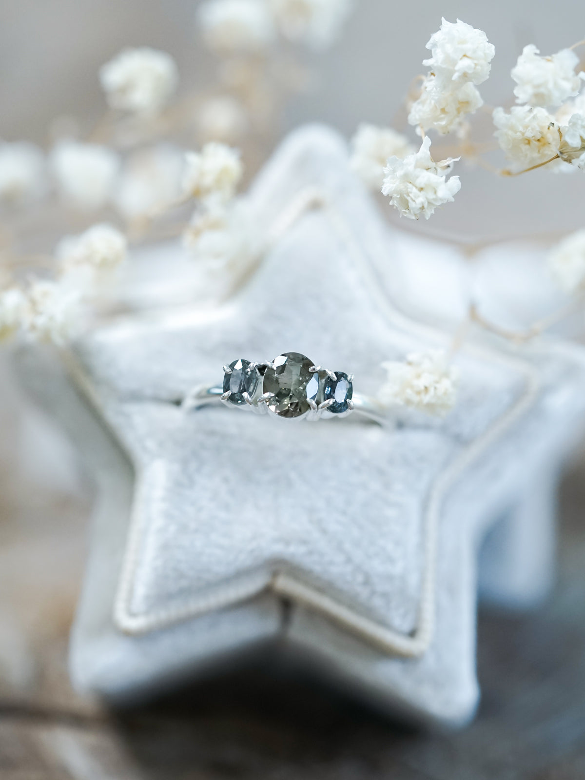 Tourmaline and Sapphire Ring - Gardens of the Sun | Ethical Jewelry