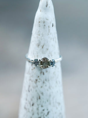 Tourmaline and Sapphire Ring - Gardens of the Sun | Ethical Jewelry