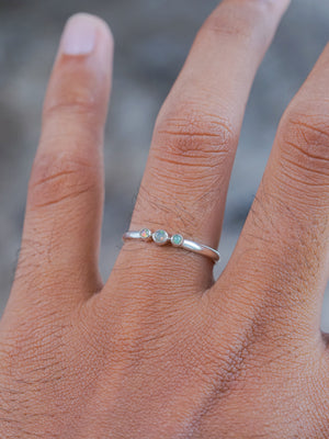 Triple Opal Ring - Size 10.5