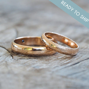 Wabi Sabi Organic Wedding Band in Rose Gold - Gardens of the Sun | Ethical Jewelry