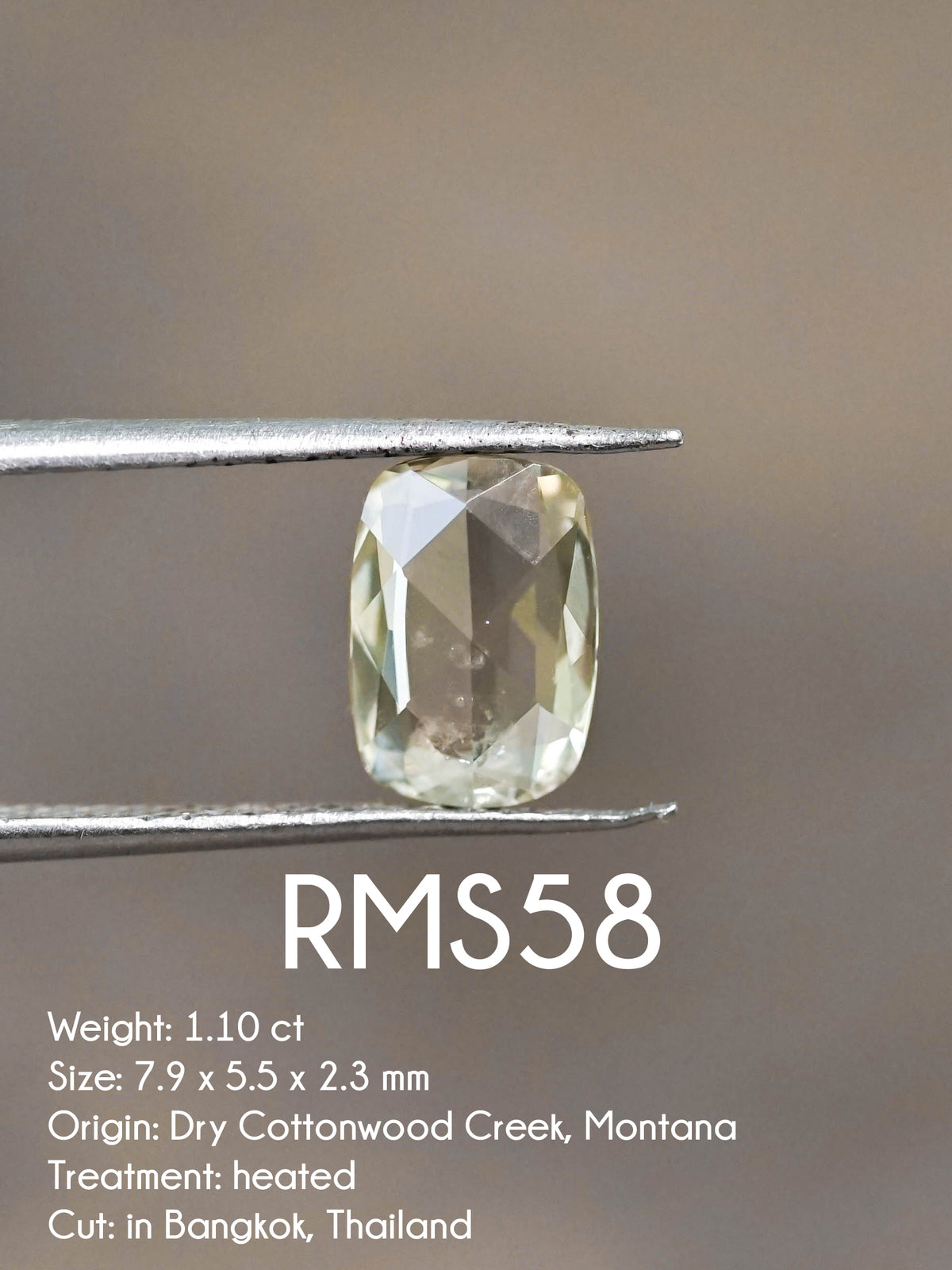 Custom Rose Cut Montana Sapphire Ring in Gold