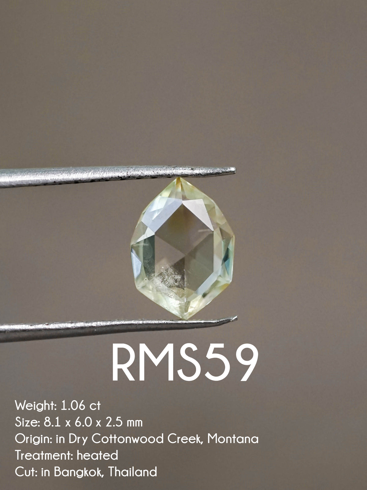 Custom Rose Cut Montana Sapphire Ring in Gold