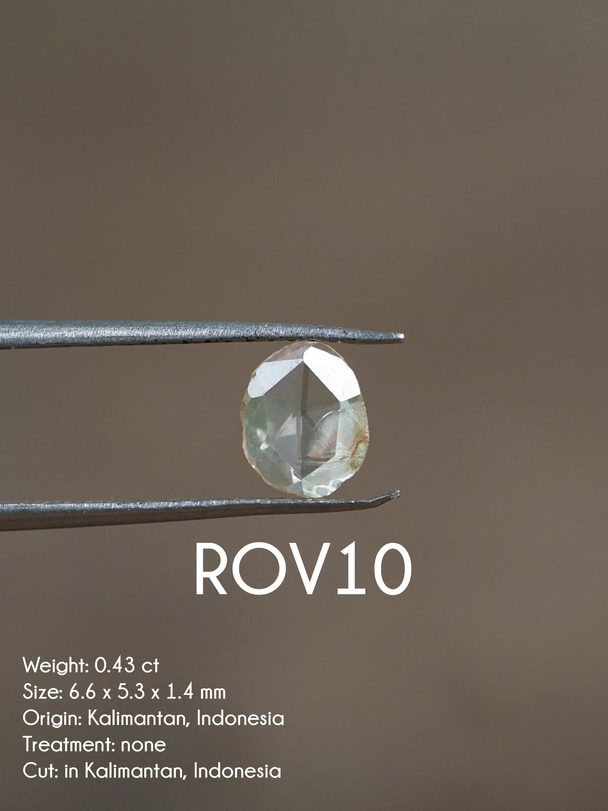 Custom Rose Cut Oval Diamond Ring in Gold