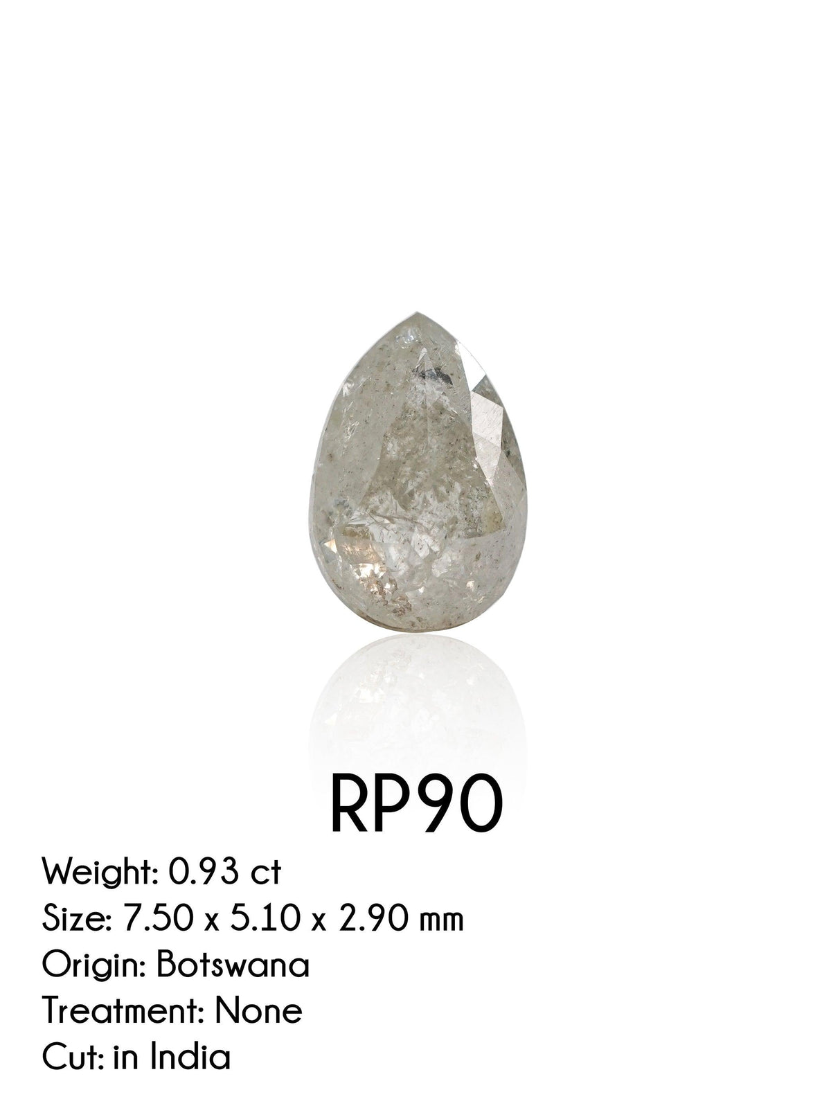 Custom Rose Cut Pear Diamond Ring in Gold - Gardens of the Sun | Ethical Jewelry