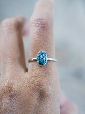 Spiderweb Turquoise Ring - Size 7