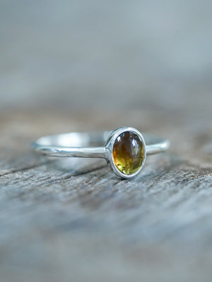 Olive Tourmaline Ring - Size 6.5