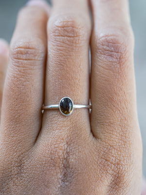 Olive Tourmaline Ring - Size 6.5