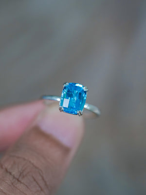 Blue Topaz Cocktail Ring - Size 8.5