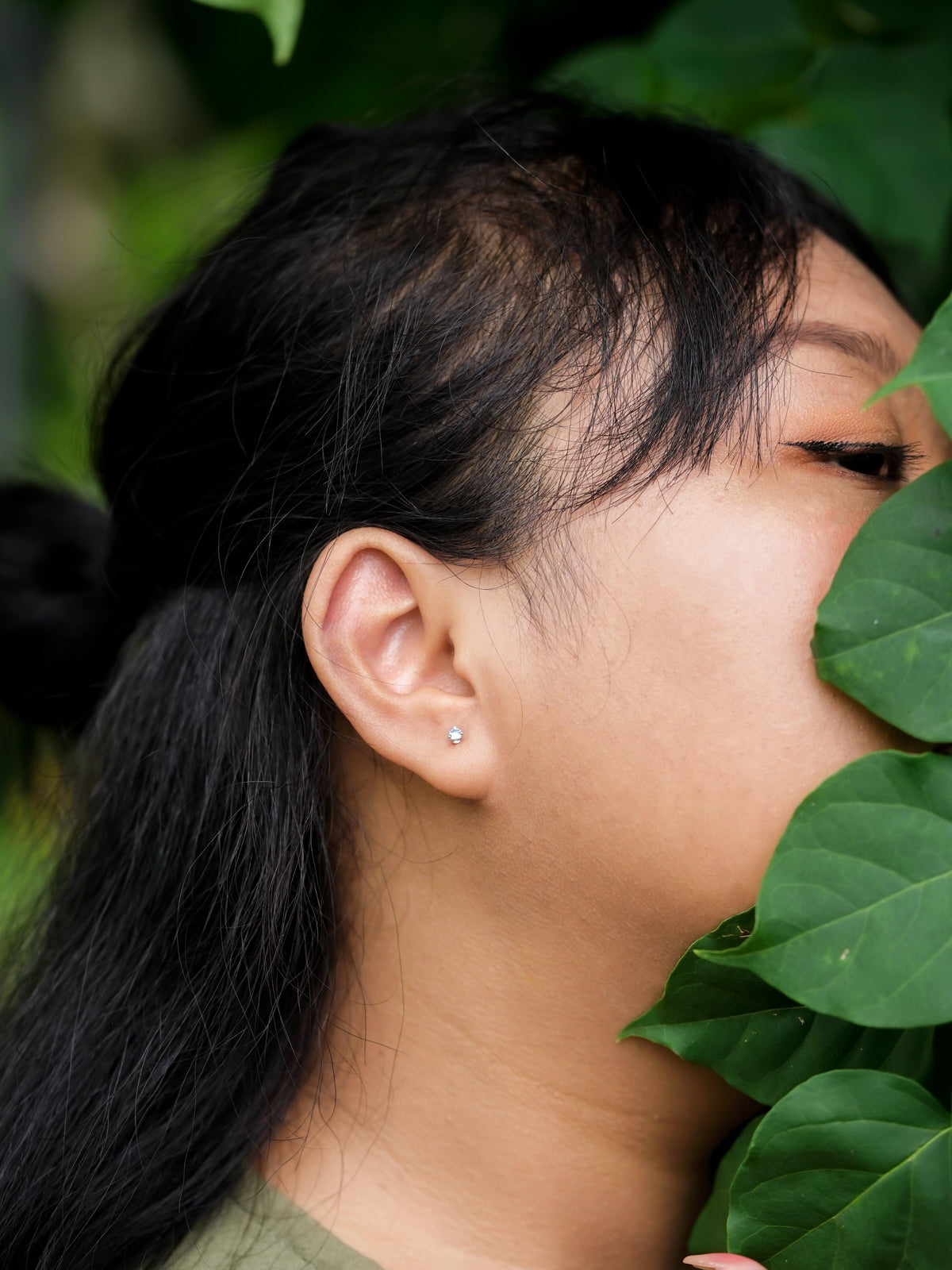 Rainbow Moonstone Earrings - Gardens of the Sun | Ethical Jewelry