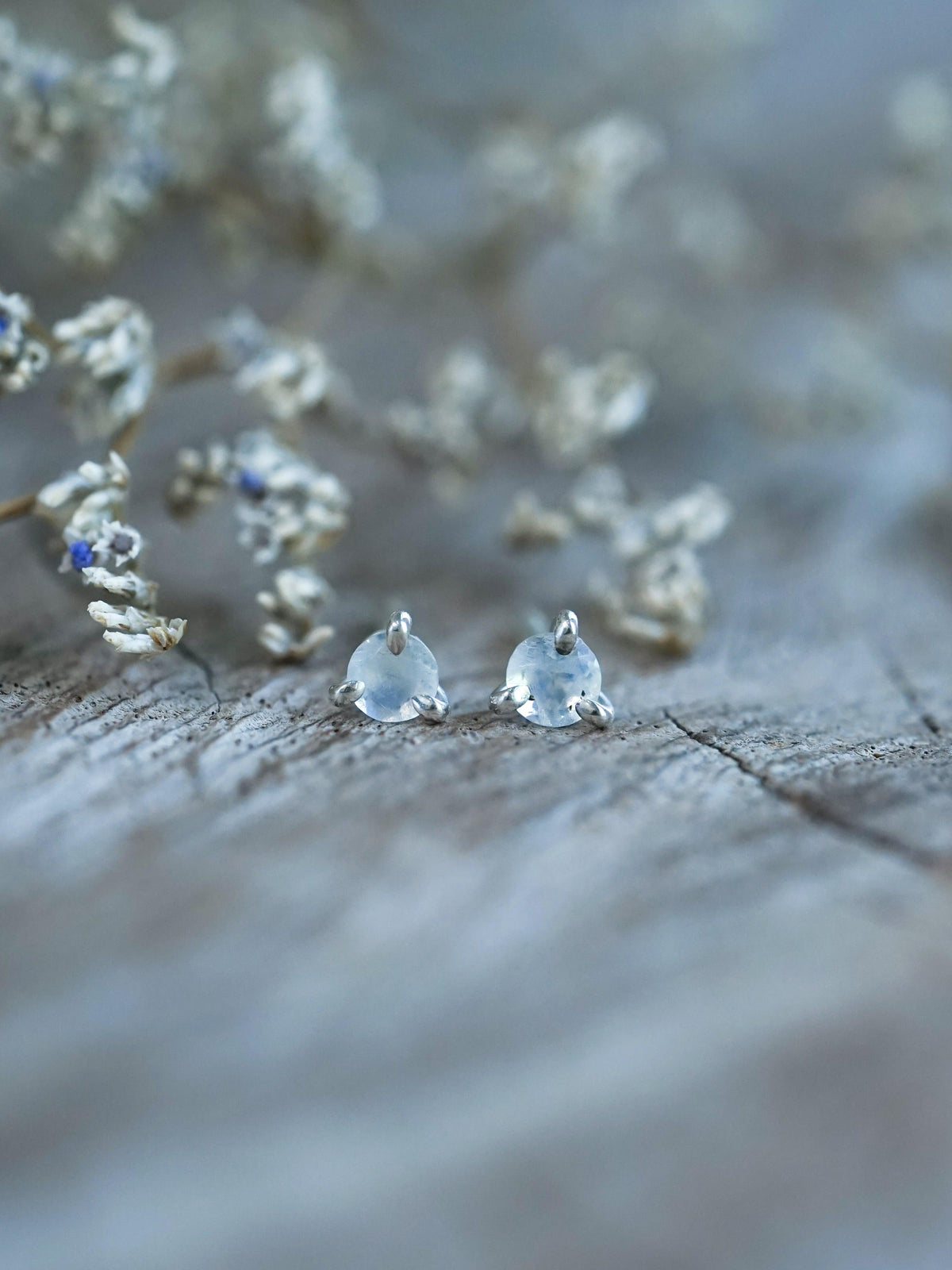 Rainbow Moonstone Earrings - Gardens of the Sun | Ethical Jewelry