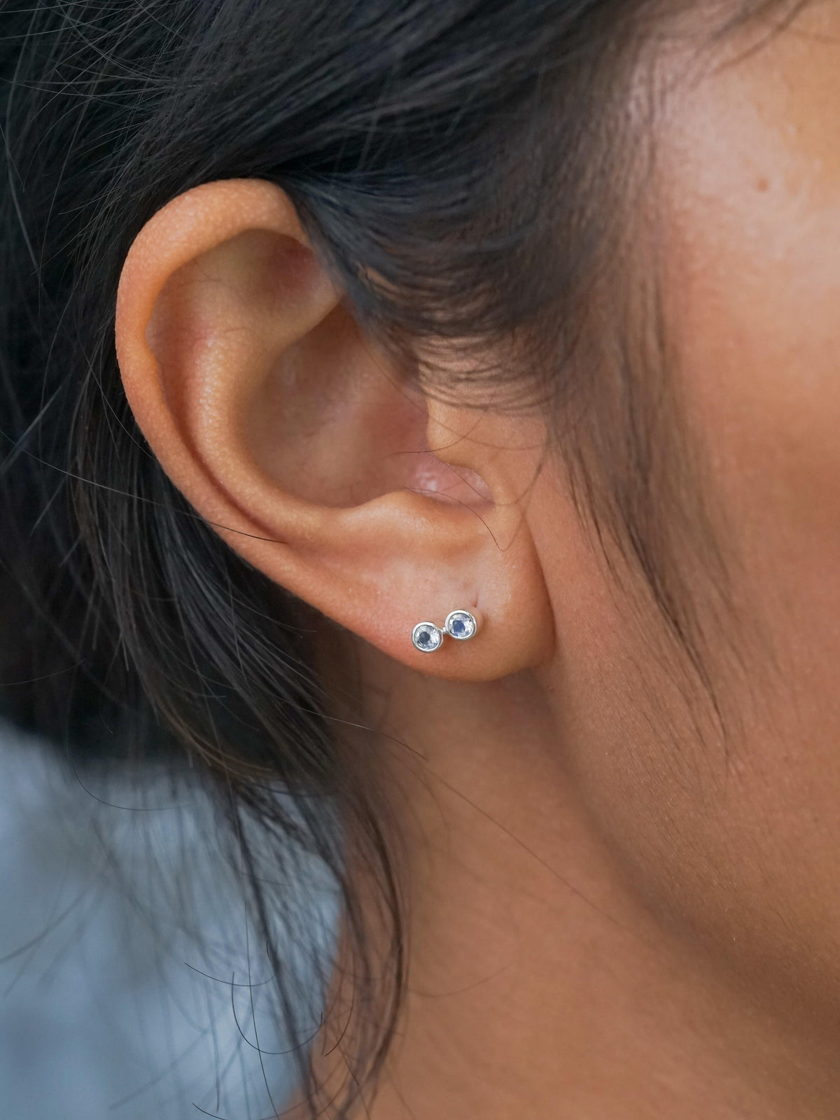 Rainbow Moonstone Earrings - Gardens of the Sun | Ethical Jewelry