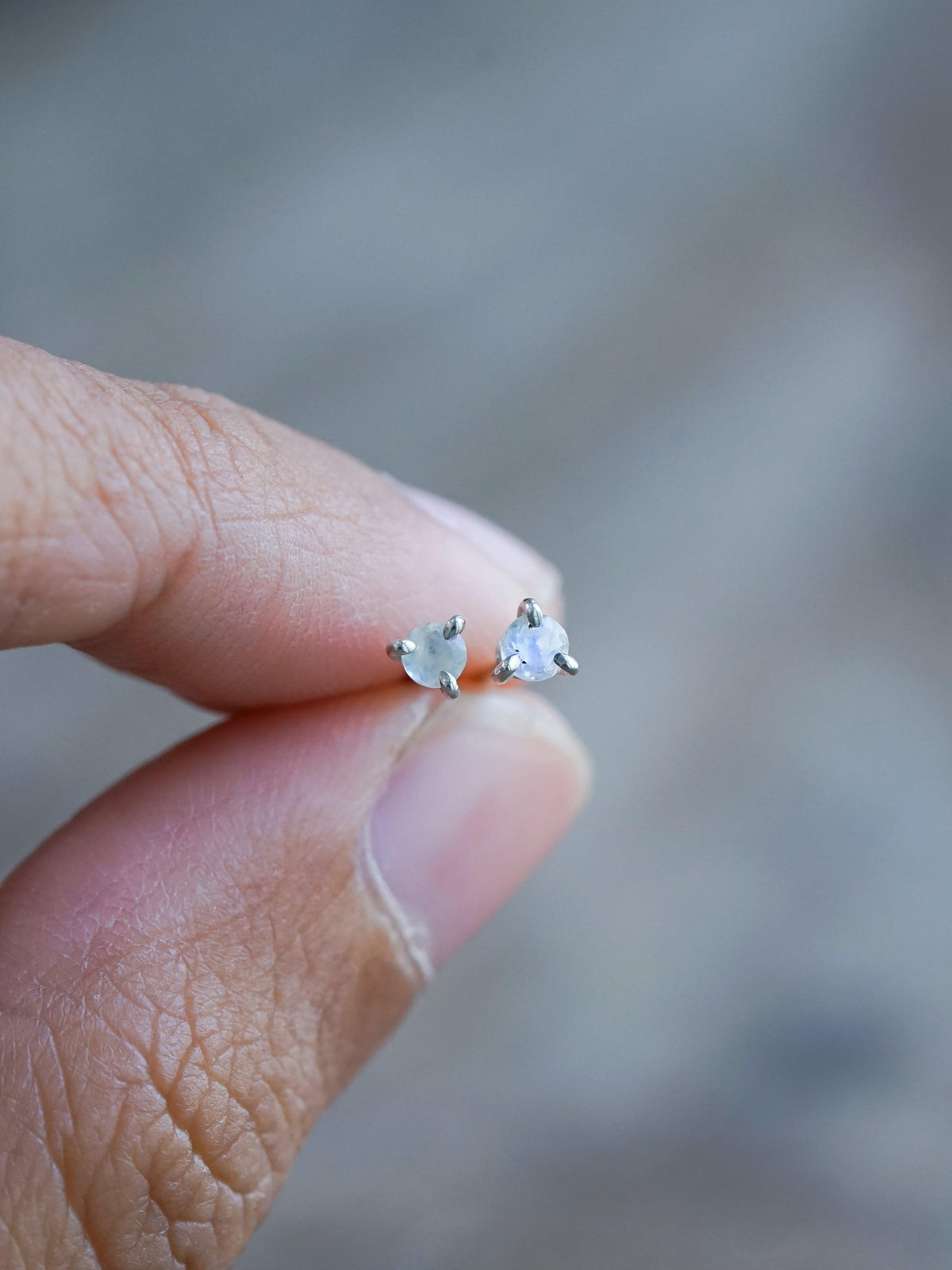Rainbow Moonstone Earrings - Gardens of the Sun | Ethical Jewelry
