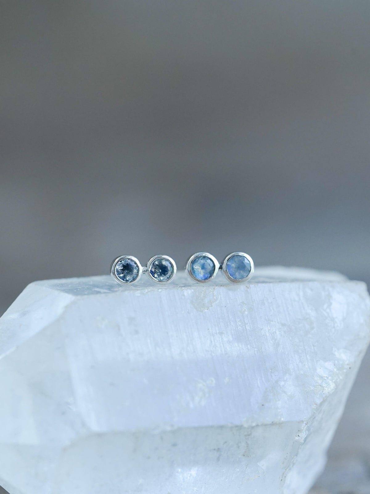 Rainbow Moonstone Earrings - Gardens of the Sun | Ethical Jewelry