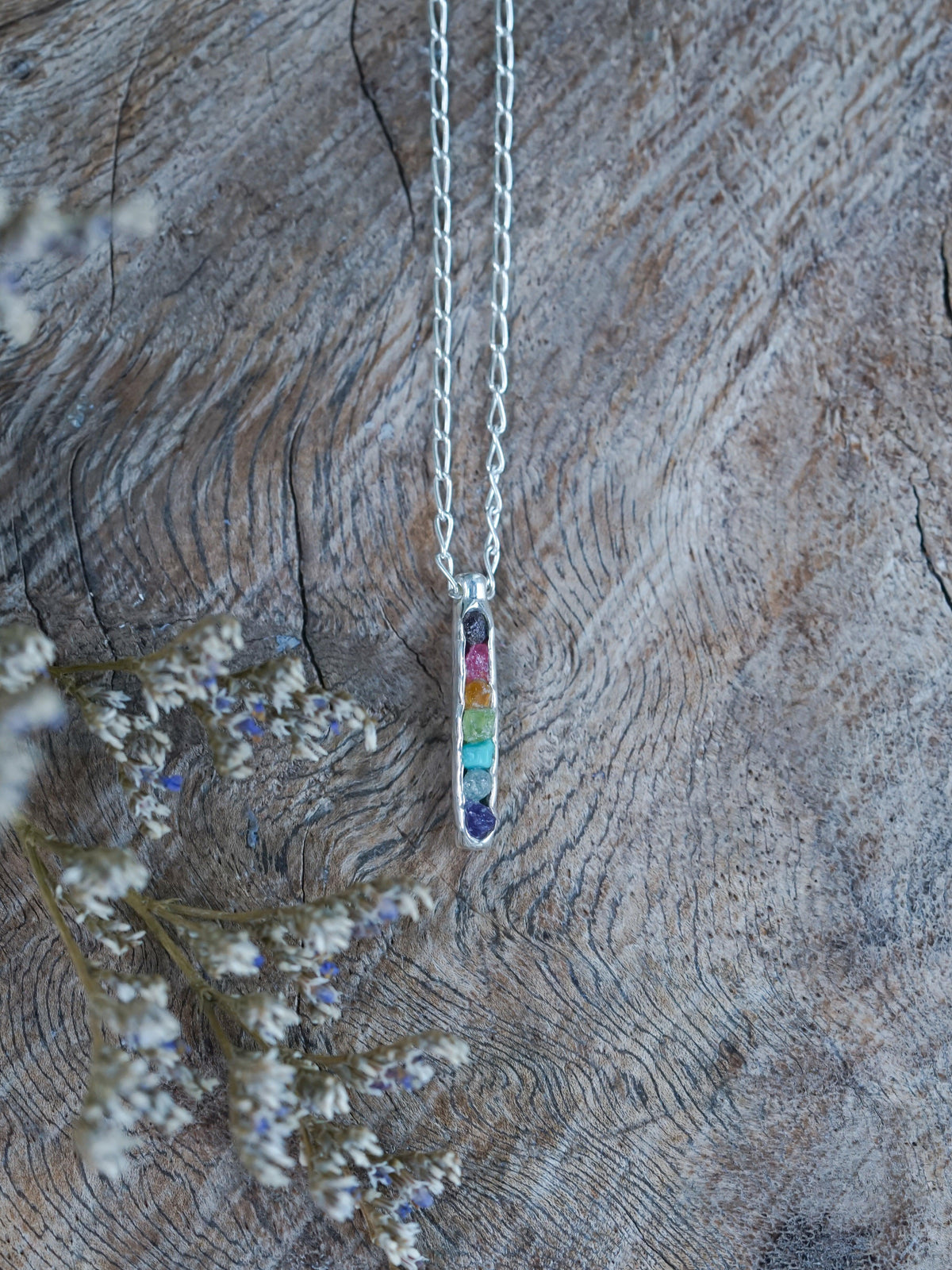 Rainbow Necklace with Hidden Gems - Gardens of the Sun | Ethical Jewelry