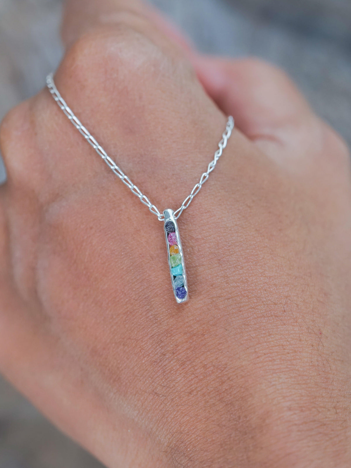 Rainbow Necklace with Hidden Gems - Gardens of the Sun | Ethical Jewelry