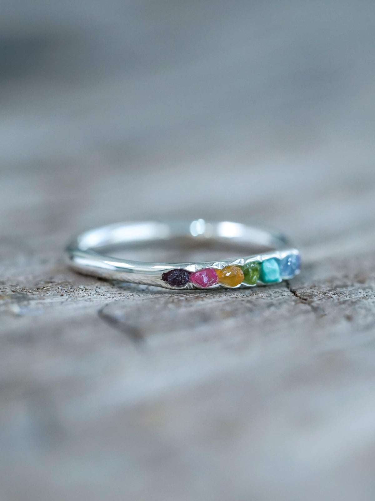 Rainbow Ring with Hidden Gems - Gardens of the Sun | Ethical Jewelry