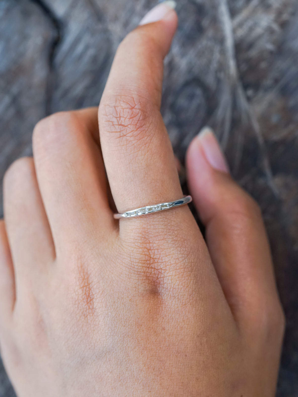 Raw Diamond Ring with Hidden Gems in Silver | Gardens of the Sun - Ethical Jewelry