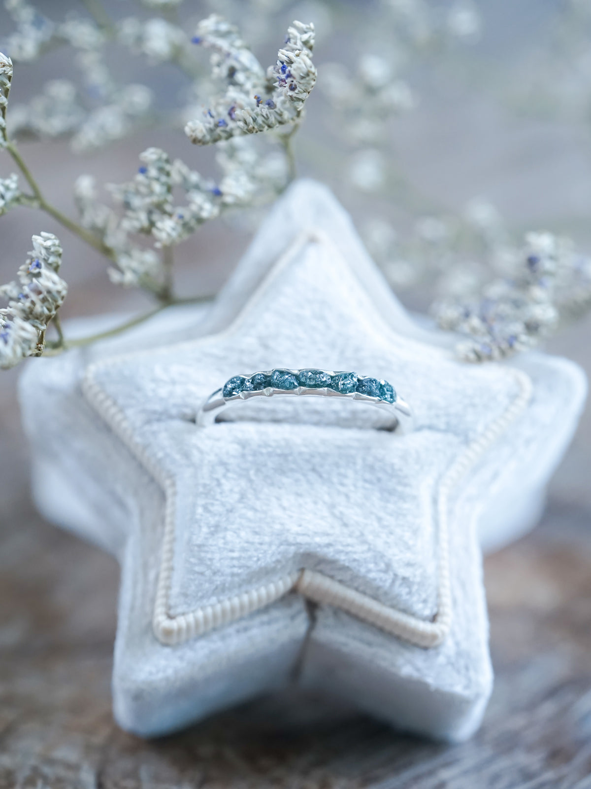 Raw Diamond Ring with Hidden Gems in Silver | Gardens of the Sun - Ethical Jewelry