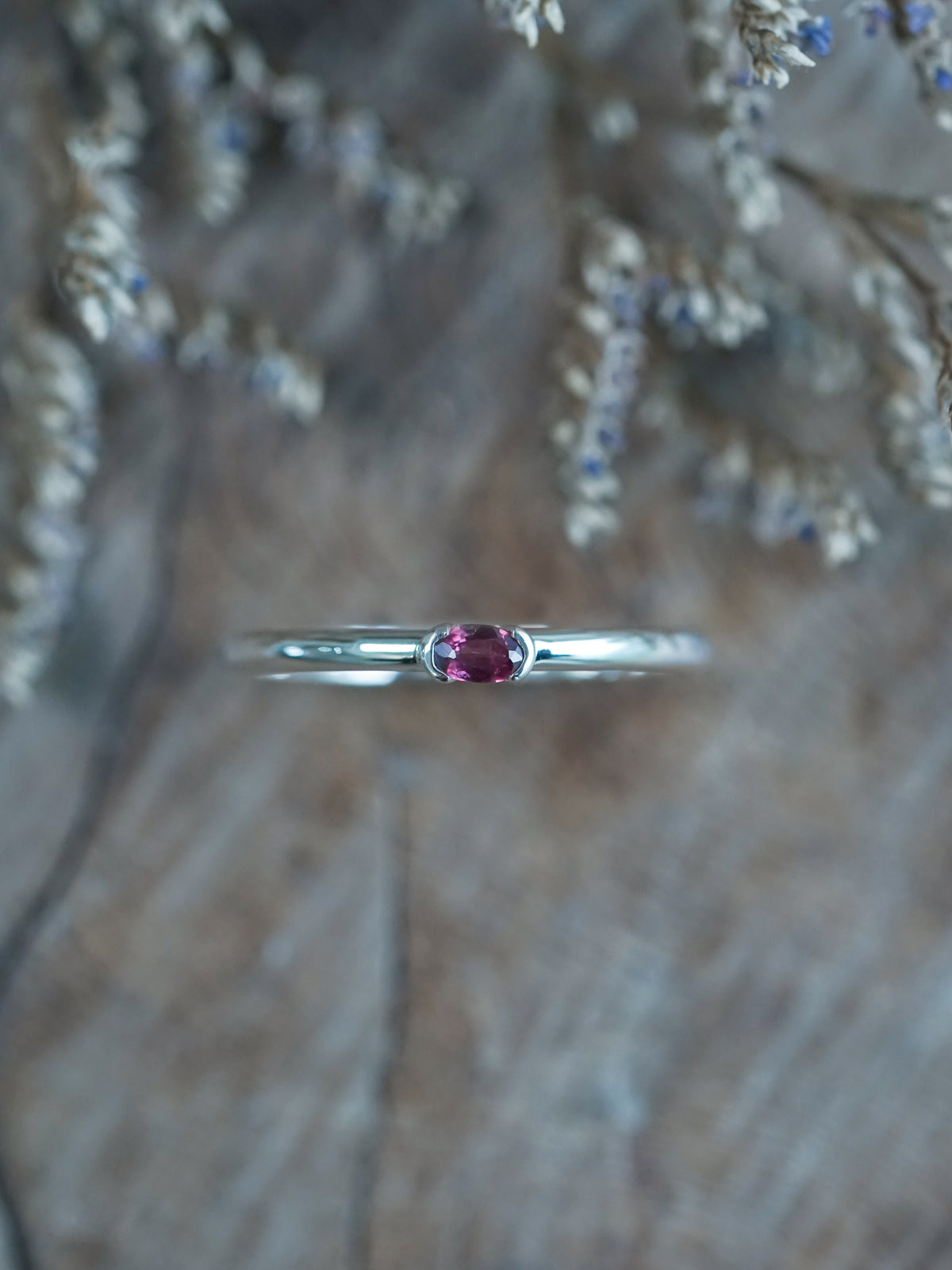 Ready to ship Oval Ruby Ring in sterling silver