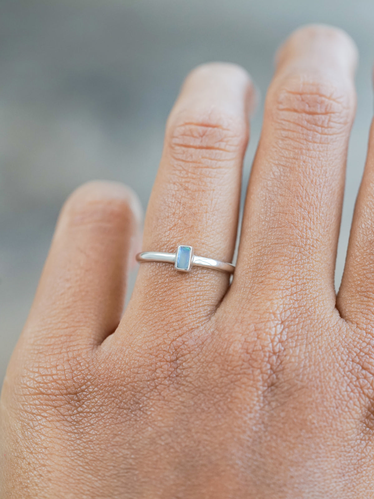 Rectangle Opal Ring