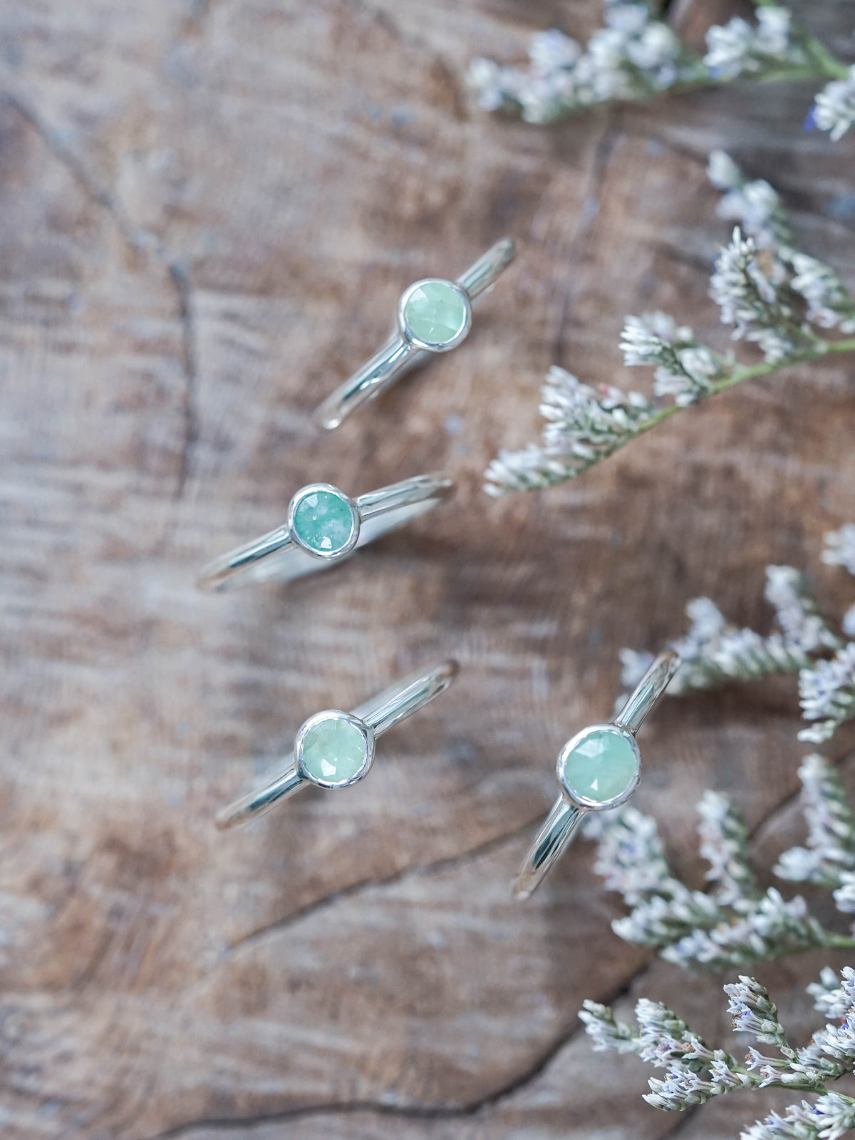 Rose Cut Emerald Ring