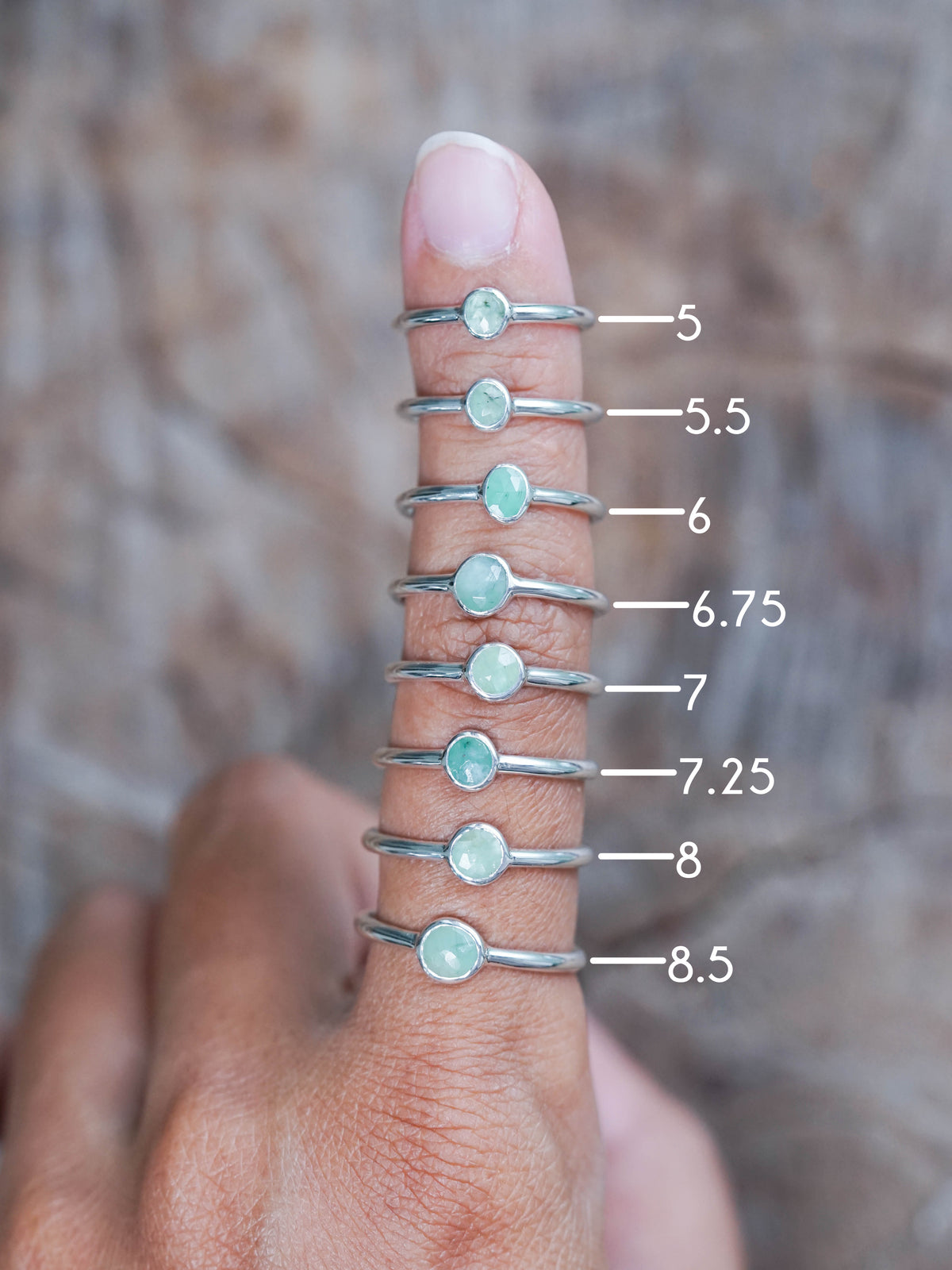 Rose Cut Emerald Ring