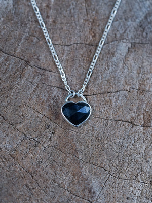 Rose Cut Heart Sapphire Necklace